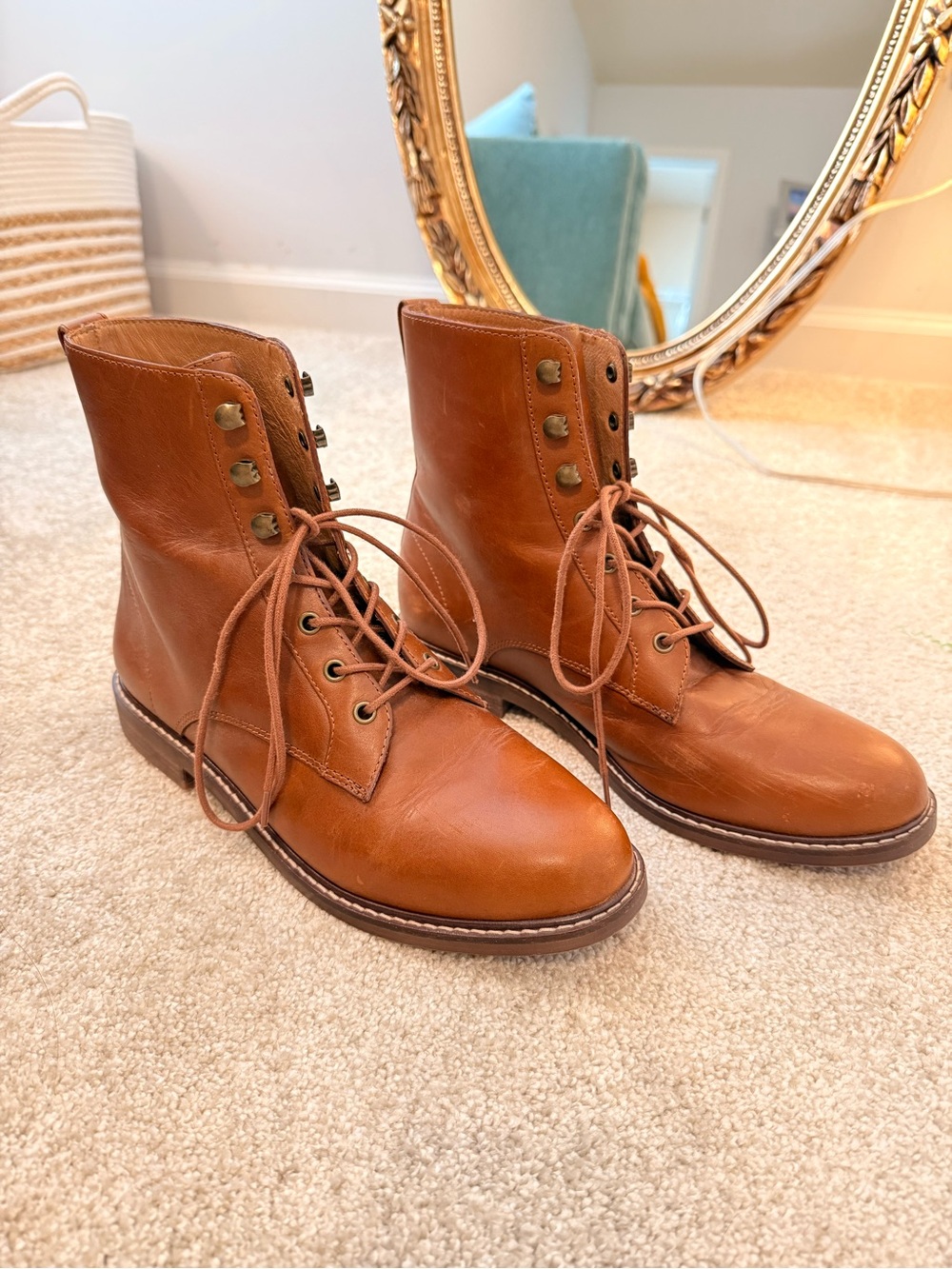 Madewell Women’s Leather Lace-Up Boots